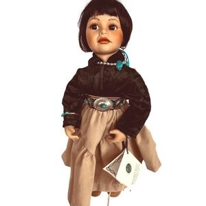 Hamilton Collection "Navajo Little One" Porcelain Doll Ray Swanson 1992 w/ Tag